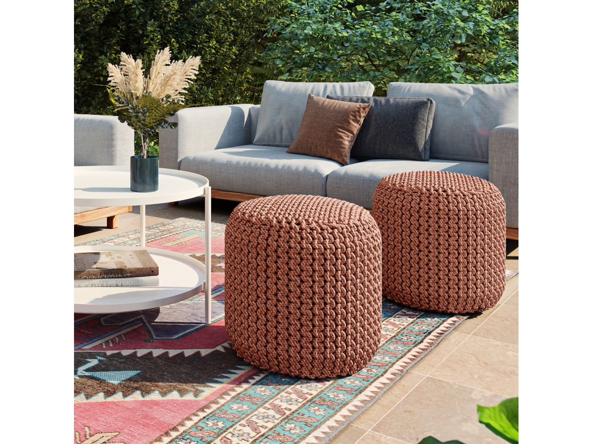 Simpli Home Wynne Indoor Pouf, , large