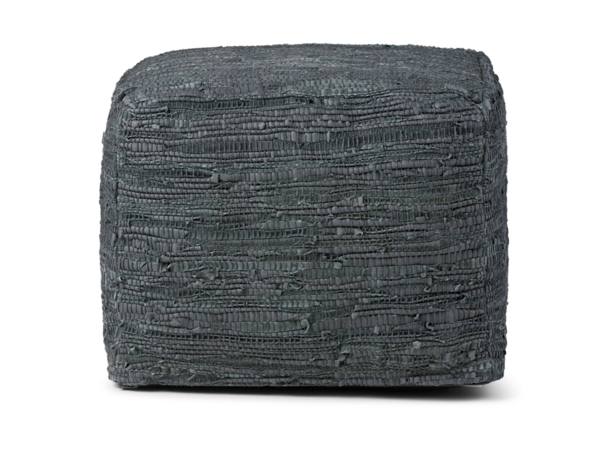 Simpli Home Fredrik Pouf, Gray, large
