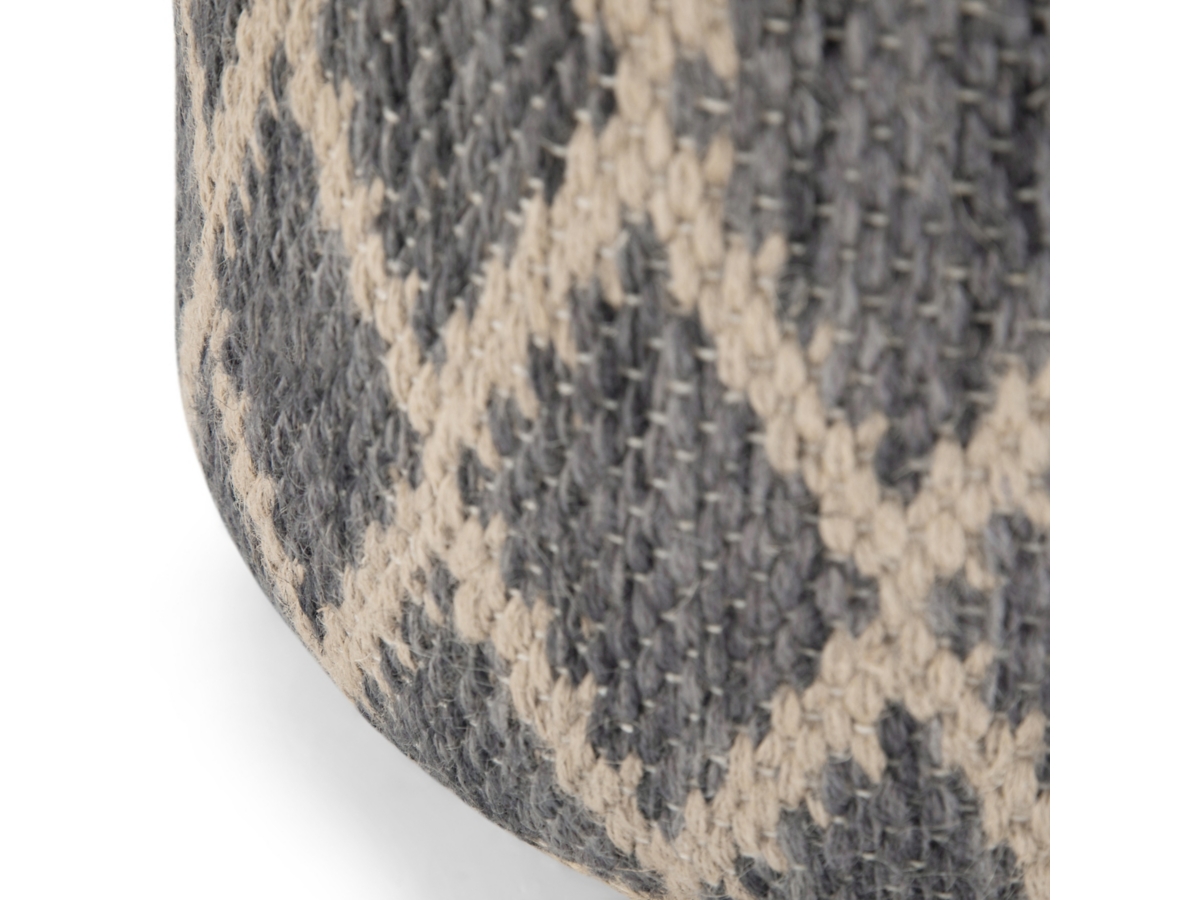 Simpli Home Edgeley Pouf, Gray/Natural, large