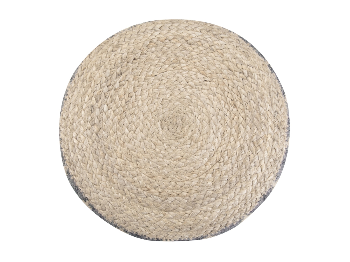 Simpli Home Edgeley Pouf, Gray/Natural, large