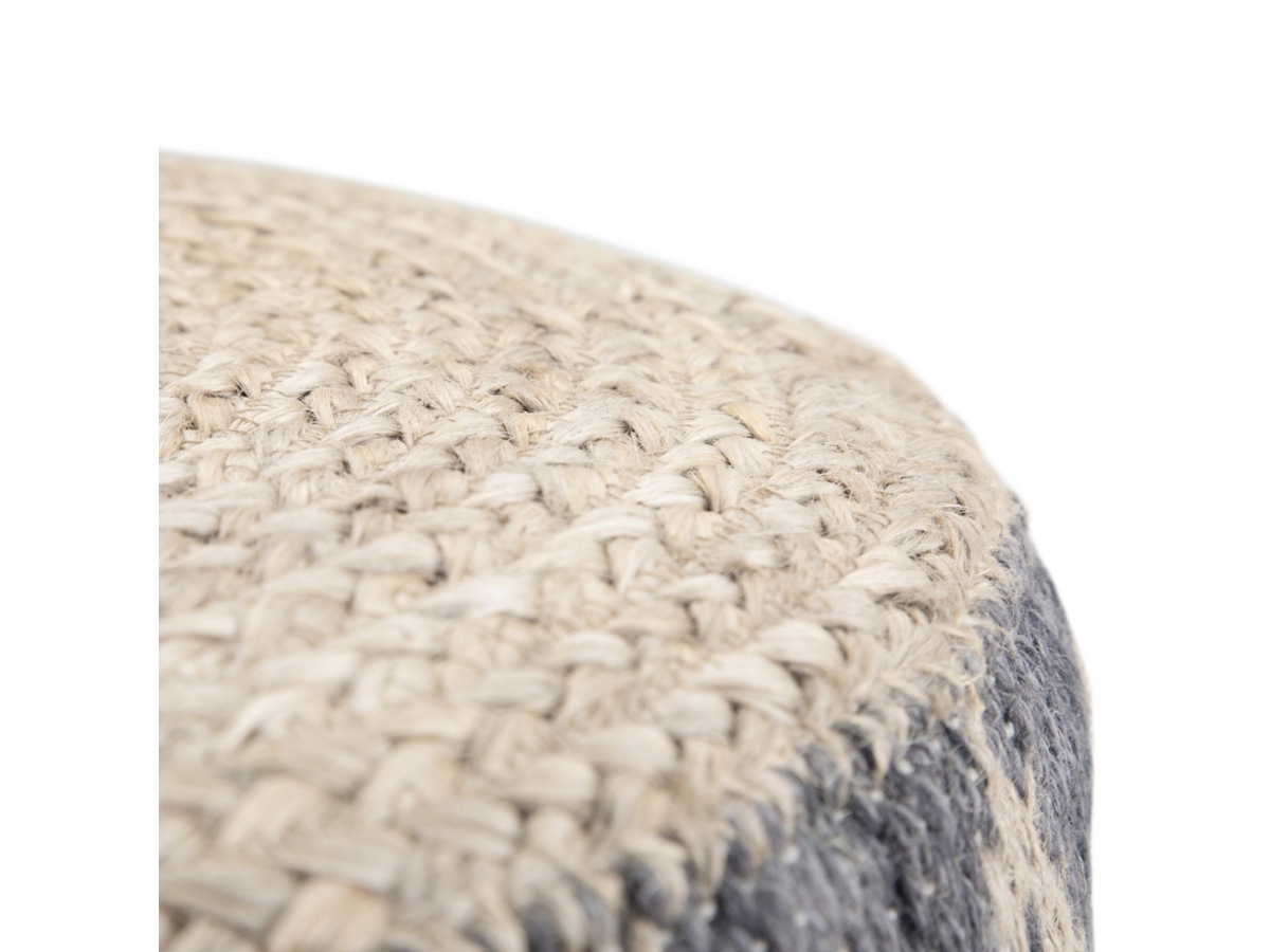 Simpli Home Edgeley Pouf, Gray/Natural, large