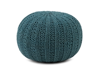 Simpli Home Shelby Hand Knit Pouf