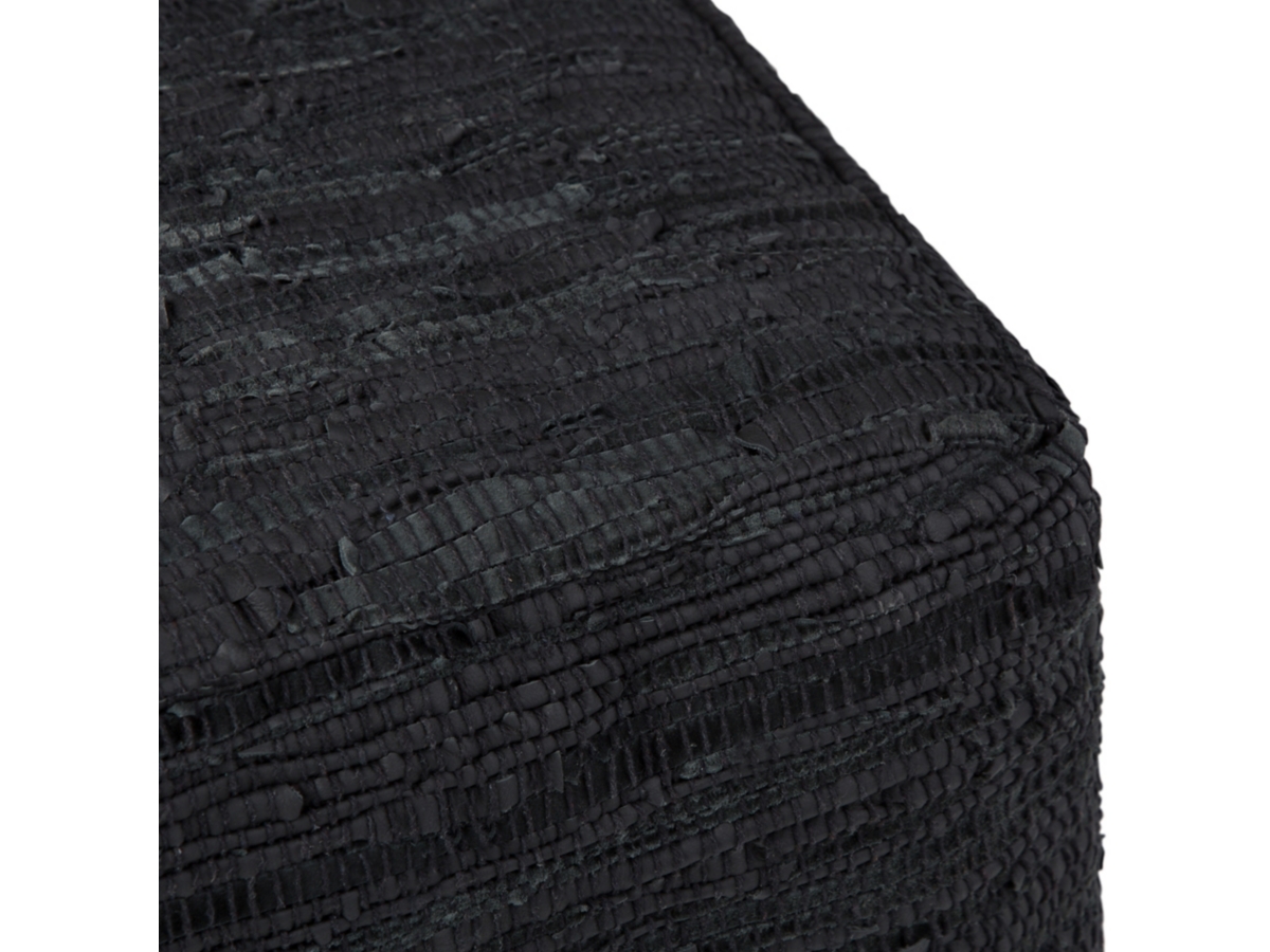 Simpli Home Fredrik Pouf, Black, large