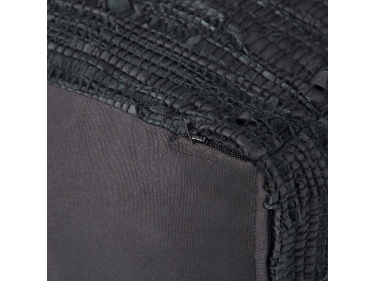 Simpli Home Fredrik Pouf, Black, large