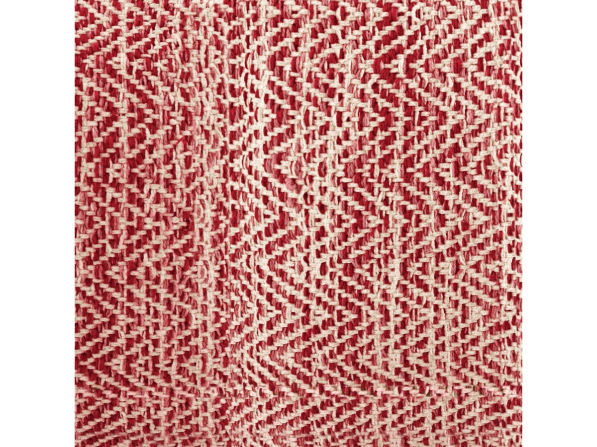 Simpli Home Nate Pouf, Maroon, large