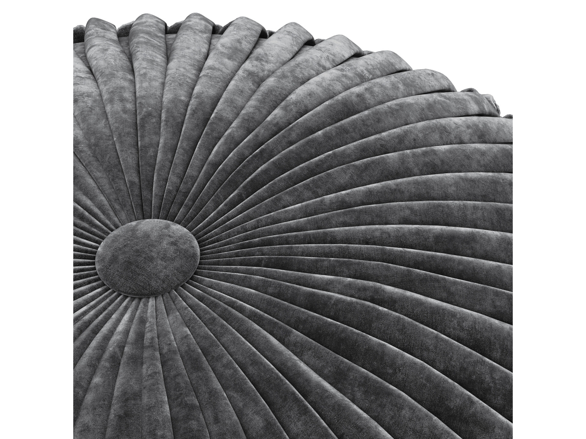 Simpli Home Renee Pouf, Slate Gray, large