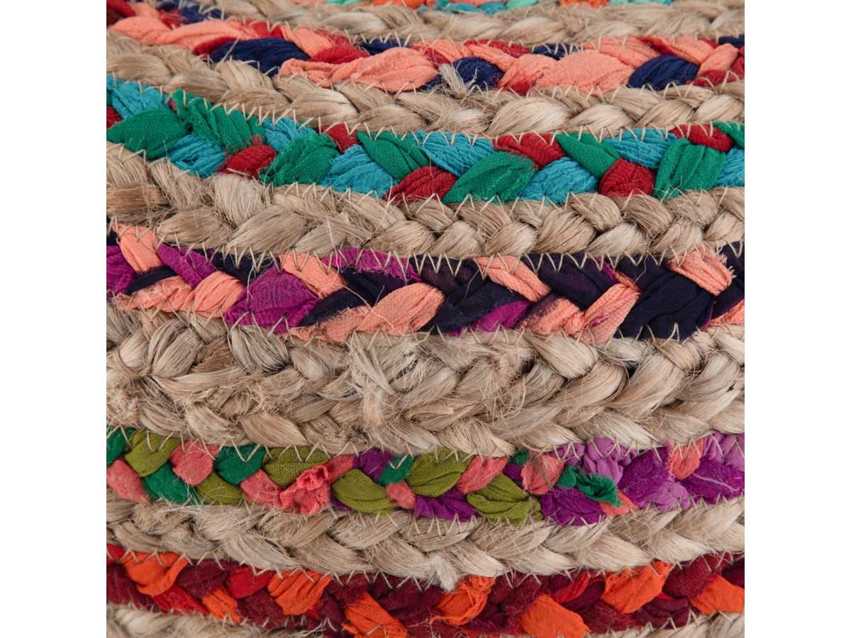 Simpli Home Margo Pouf, Multi, large