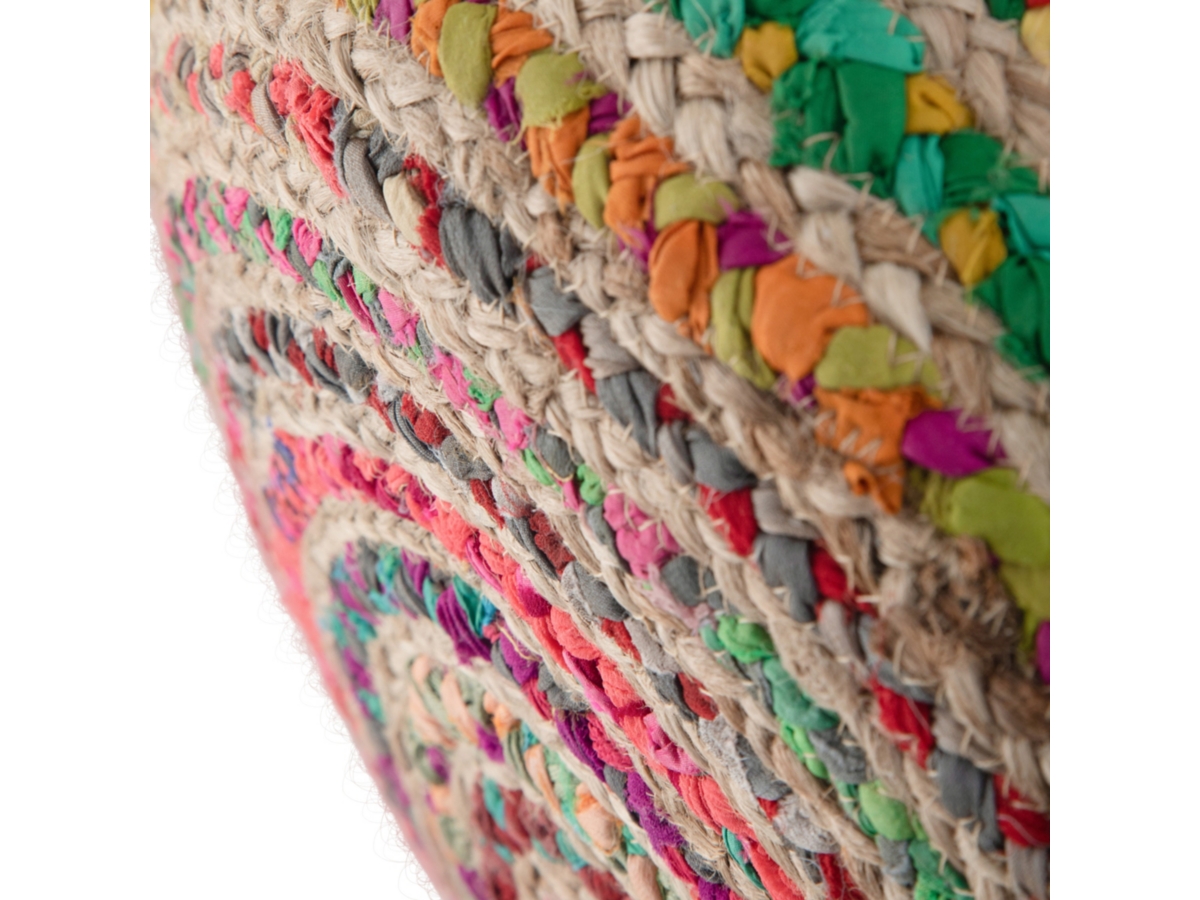 Simpli Home Margo Pouf, Multi, large