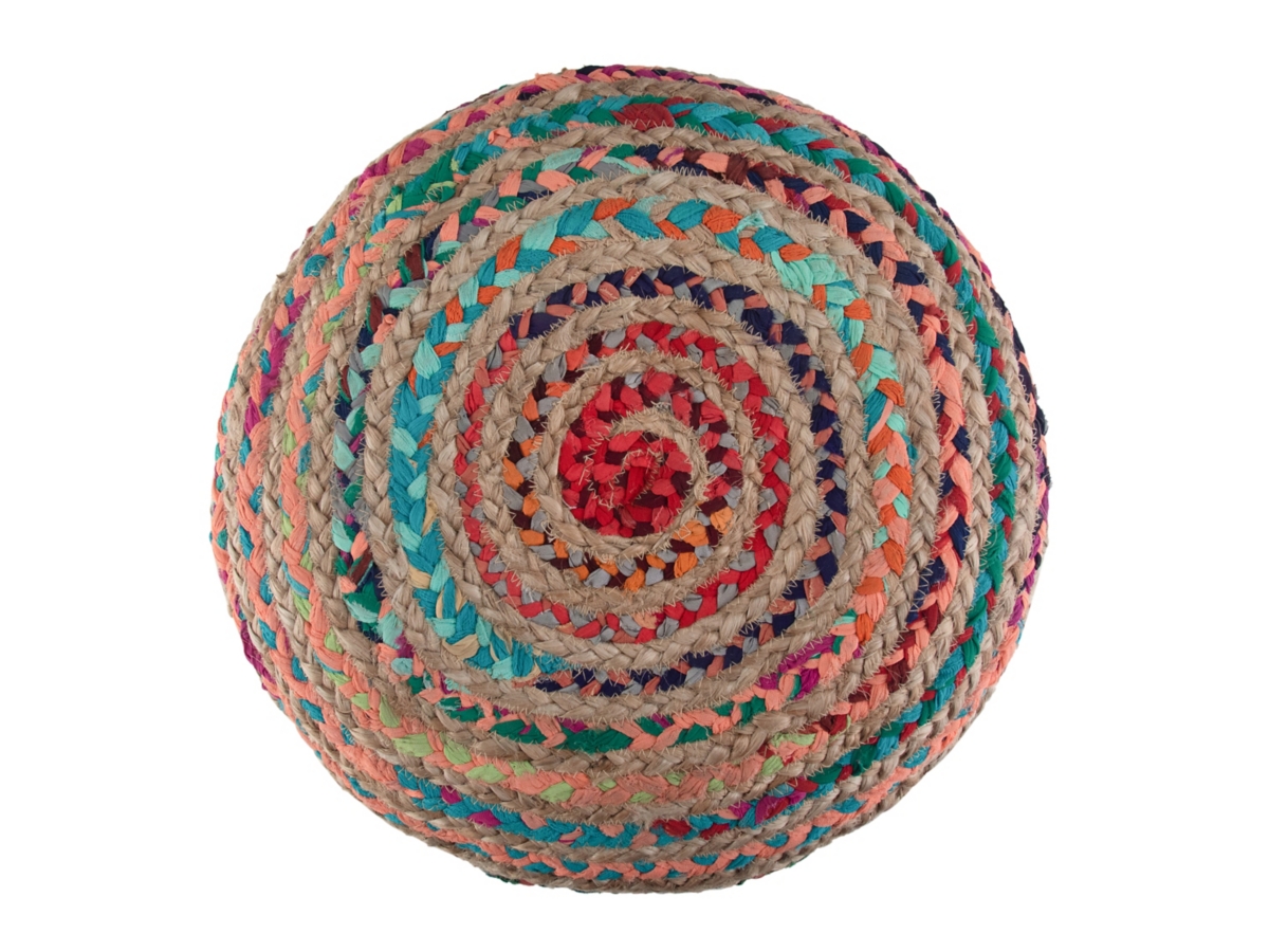 Simpli Home Margo Pouf, Multi, large