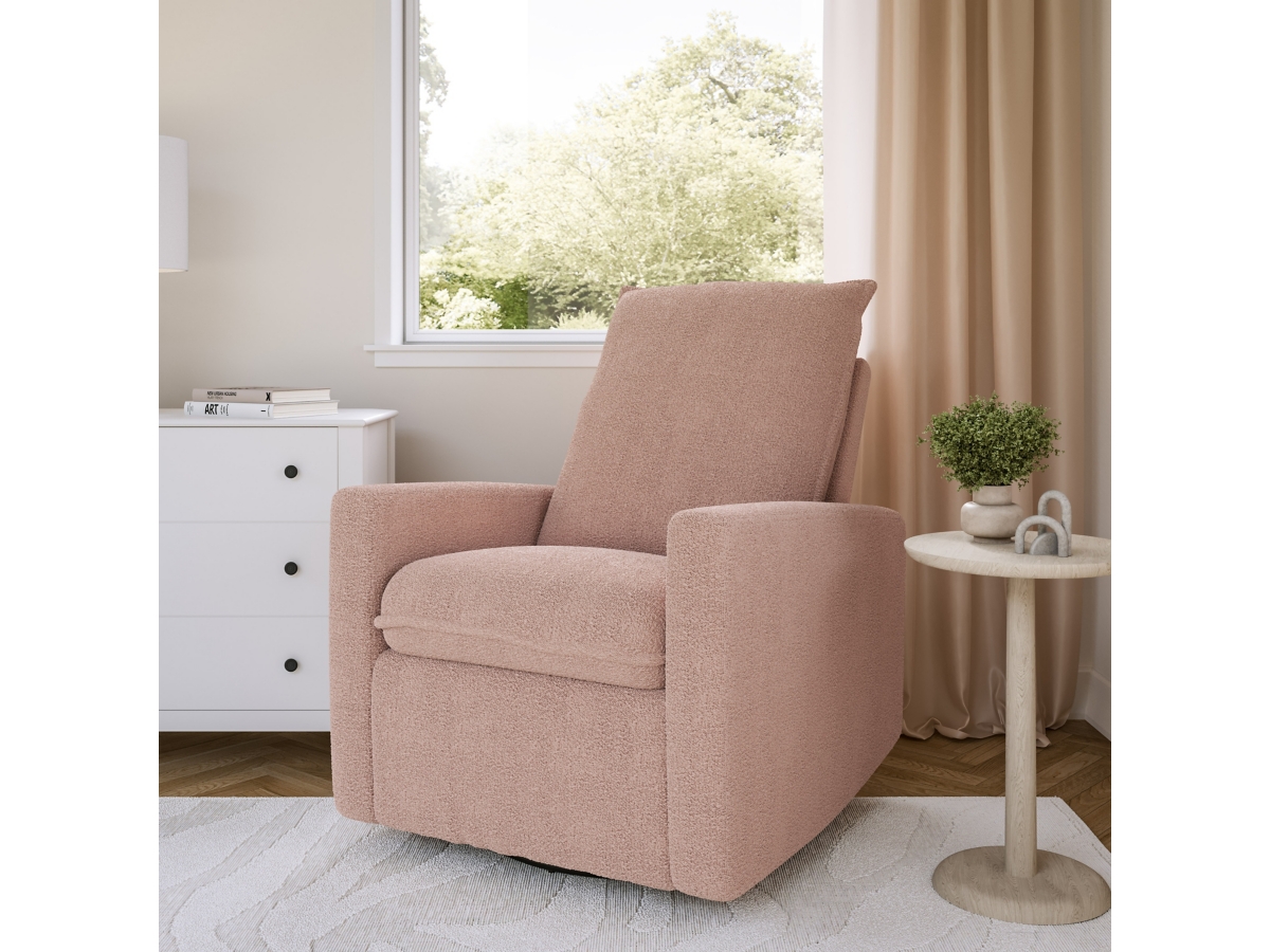 CorLiving Boucle Nursery Swivel Glider Recliner Ashley