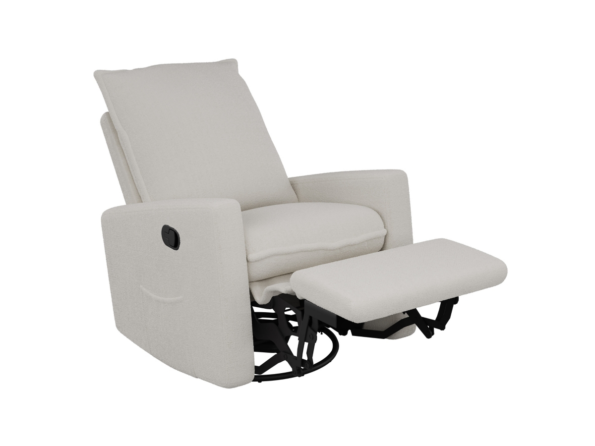 CorLiving Boucle Nursery Swivel Glider Recliner Ashley