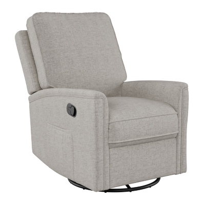 CorLiving Swivel Nursery Glider Recliner Chair, Beige, large