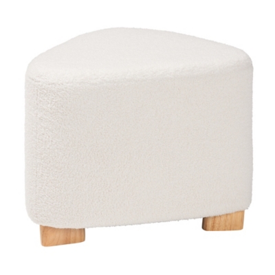 Baxton Studio Brielle Boucle Ottoman, , large