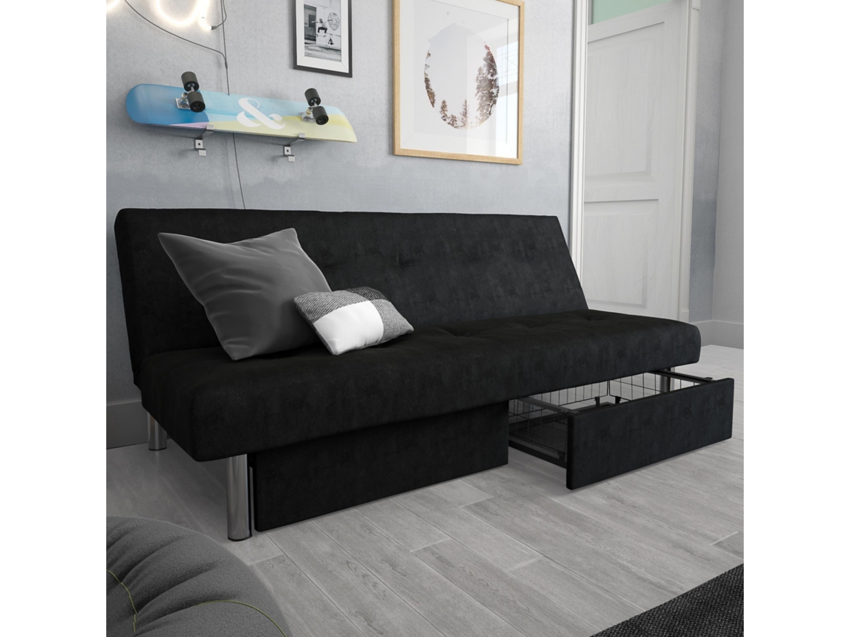 Dhp sola storage deals futon