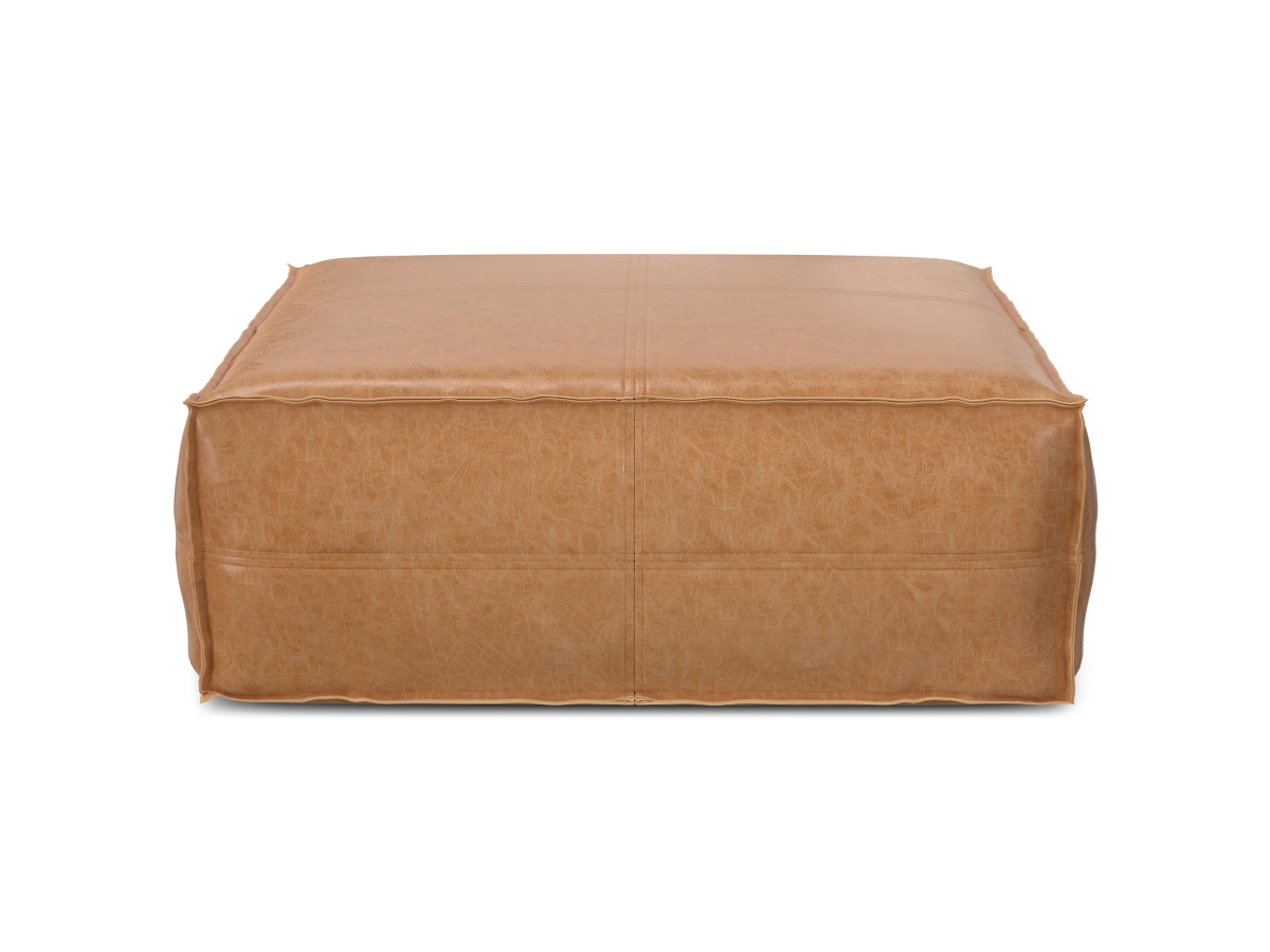 Distressed brown ottoman discount