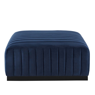 Conjure Velvet Ottoman | Ashley