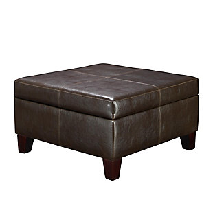 Atwater Living Rayman Square Storage Ottoman, , large