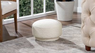 Fuji Mushroom Boucle Ottoman, , rollover