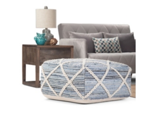 Simpli Home Cowan Square Ottoman