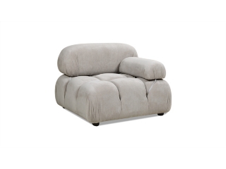 Marcel Bubble Boucle Modular Reversible Lounge Arm Chair