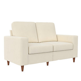 Atwater Living Zion Loveseat, Ivory, large