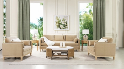 Knox sofa with chairs in living room