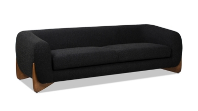 Close-up of sofa legs and texture