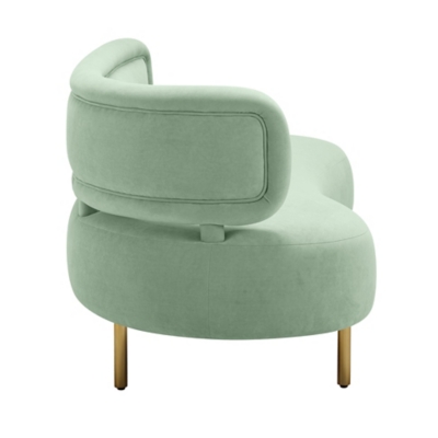 Close-up of sofa back and seat from side angle