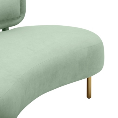Close-up of sofa seat corner and leg