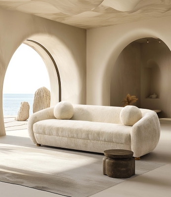 Manhattan Comfort Tribeca Sofa, Cream, rollover
