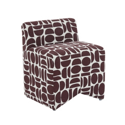 Pippa Jacquard Weave Stool, Red, large