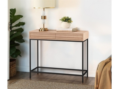 Ren Home Jarrel 2 Drawer Console Table, Natural, rollover