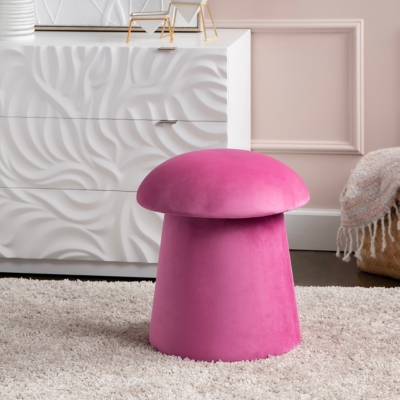 Evolution Tall Mushroom Ottoman with Storage, Pink