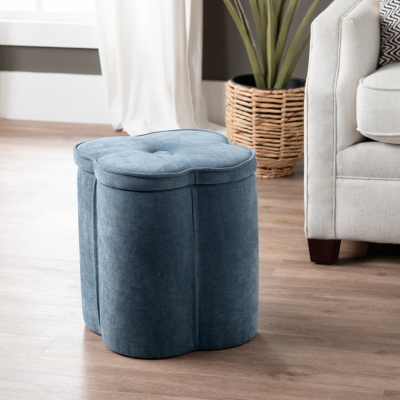 Evolution Ottoman with Storage, Navy, rollover