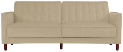 Pin Tufted Transitional Futon, Tan, large