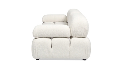 Marcel Bubble Boucle Modular 2-Piece Loveseat Sofa, Ivory White, large