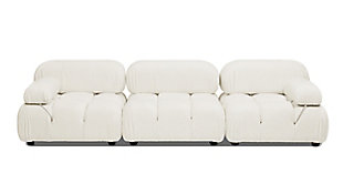 Marcel Bubble Boucle Modular 3-Piece Sofa, Ivory White, large