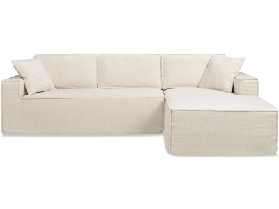 Jennifer Taylor Home Brenley 2-Piece Sectional Sofa, Porcelain Light Beige, large