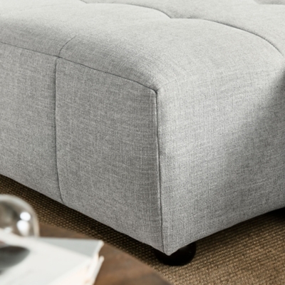 Close-up corner of the sectional fabric and texture