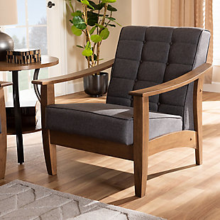 Baxton Studio Mid-Century Modern Lounge Chair, , rollover