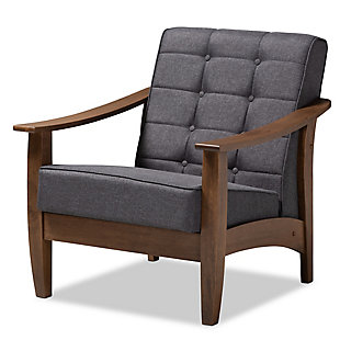 Baxton Studio Mid-Century Modern Lounge Chair, , large