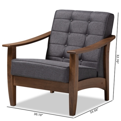 Baxton Studio Mid Century Modern Lounge Chair Ashley Furniture Homestore