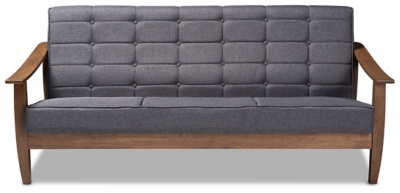 Baxton Studio Mid-Century Modern Sofa, , large