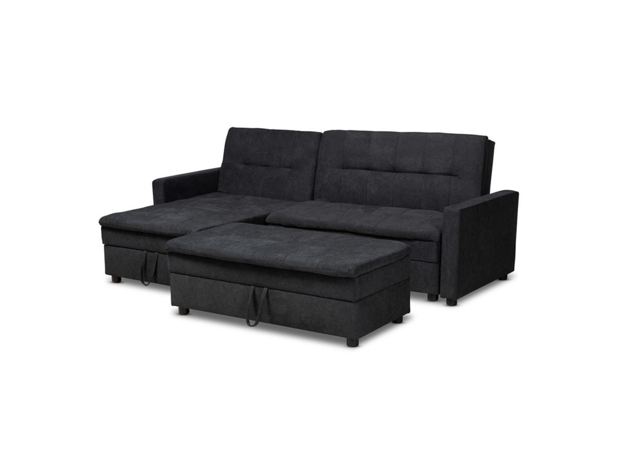 Baxton Studio Noa Modern Sleeper Sofa with Ottoman Ashley