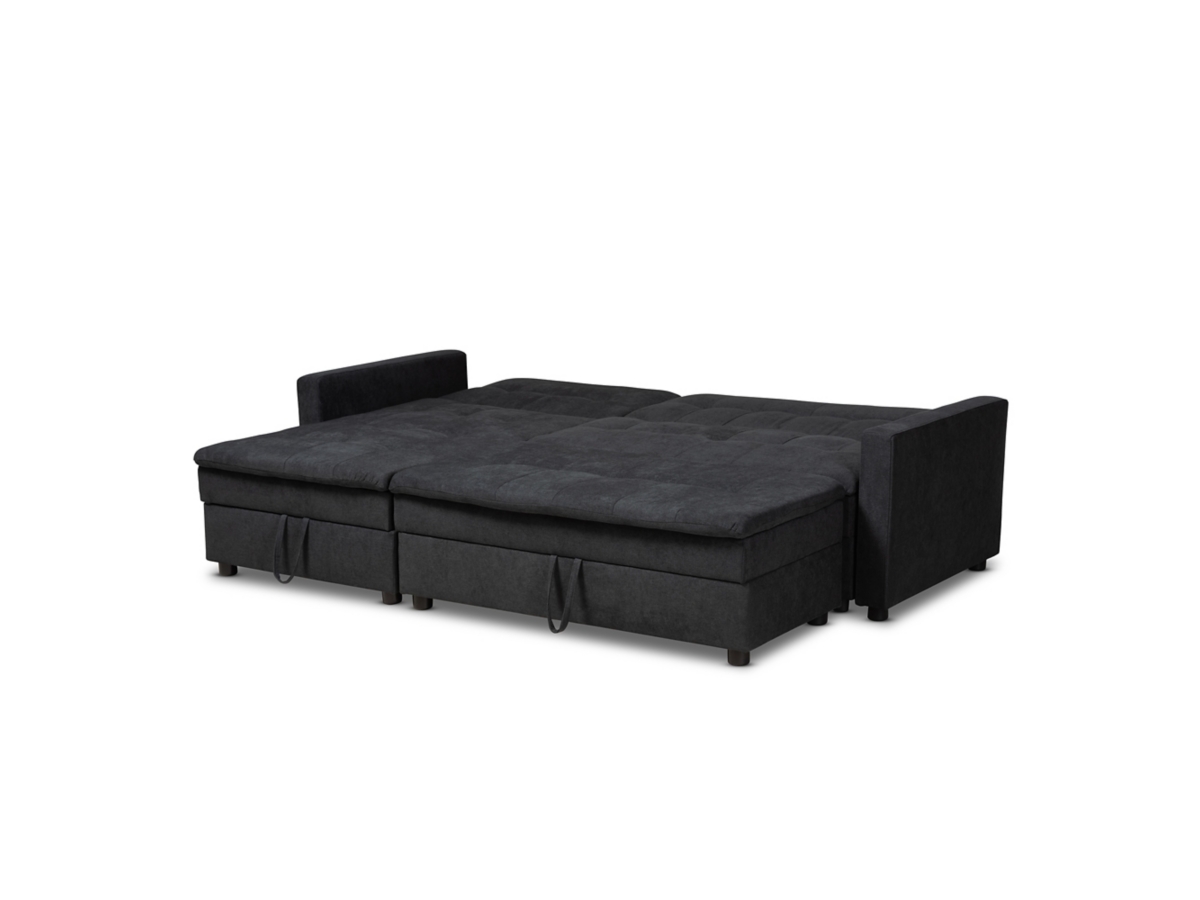 Baxton Studio Noa Modern Sleeper Sofa with Ottoman Ashley