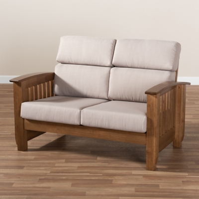 Baxton Studio Charlotte 2 Seater Loveseat Ashley