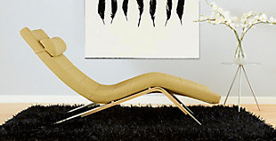Euro Style Gilda Lounge Chair, Saffron, rollover