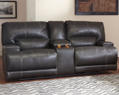 Oswald leather power reclining sofa