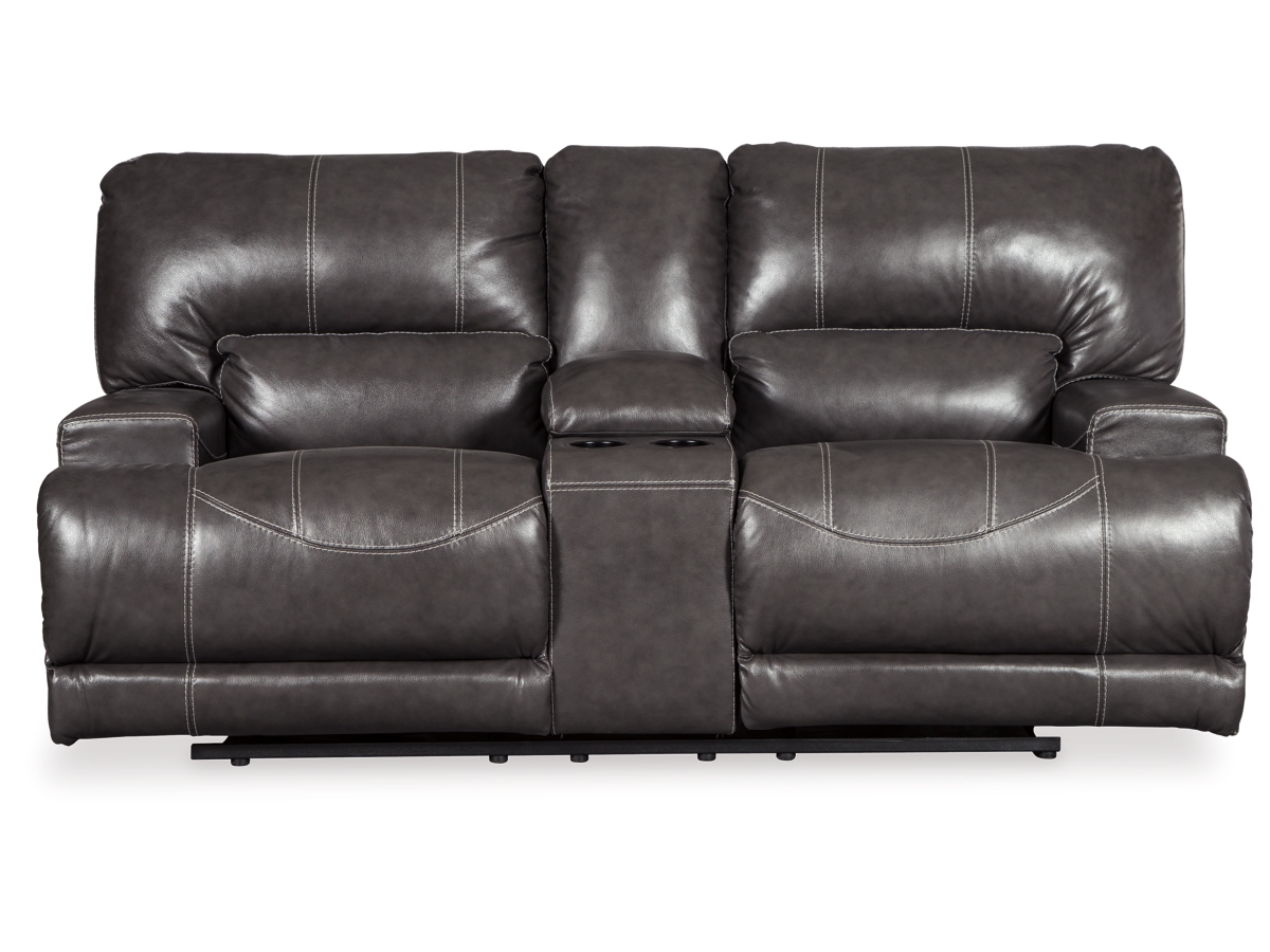 McCaskill Power Leather Reclining Loveseat with Console | Ashley