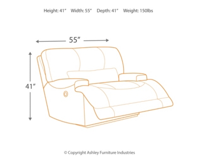 Sink into the supple McCaskill power recliner and prepare to be swept off your feet—literally. Extra-wide seat and plush cushioning are divinely comfortable. The seating area is wrapped in our decadently soft leather for a luxurious experience, while a perfect leather-match upholstery on the exterior saves you money without sacrificing style. Prominent stitching, linear track arms and a goes-with-anything gray hue add stylish touches.One-touch power control recliner with adjustable positions | Corner-blocked frame with metal reinforced seat and footrest | Attached back and seat cushions | High-resiliency foam cushions wrapped in thick poly fiber | Leather interior upholstery; polyester/vinyl exterior upholstery | Power cord included; UL Listed | Excluded from promotional discounts and coupons